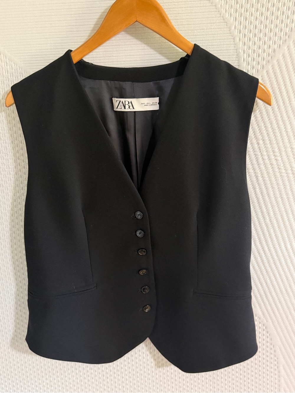 Zara Black Tailored Sleeveless Vest